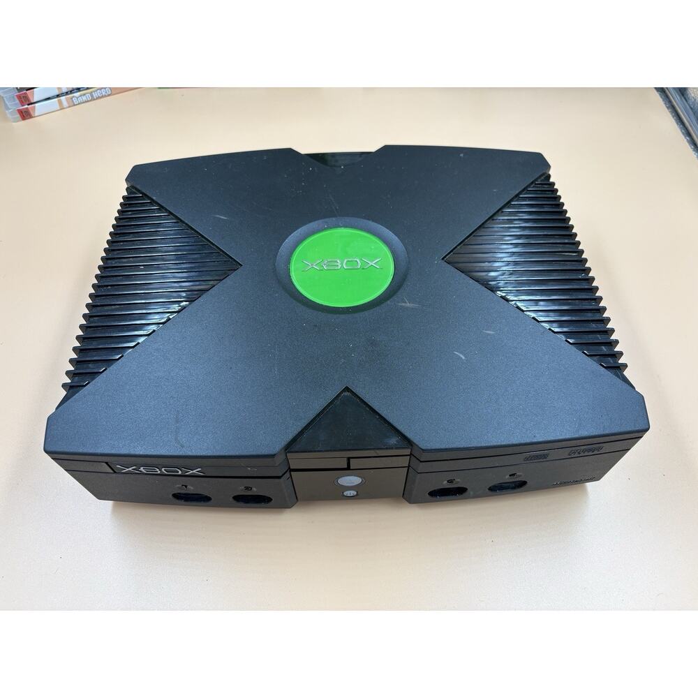 Original Xbox Console Bundle - 5 Controllers + TV/DVD Remote - Tested Working